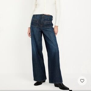 ILD NAVY High waisted baggy wide legged trouser jeans.  BRAND NEW WITH TAGS